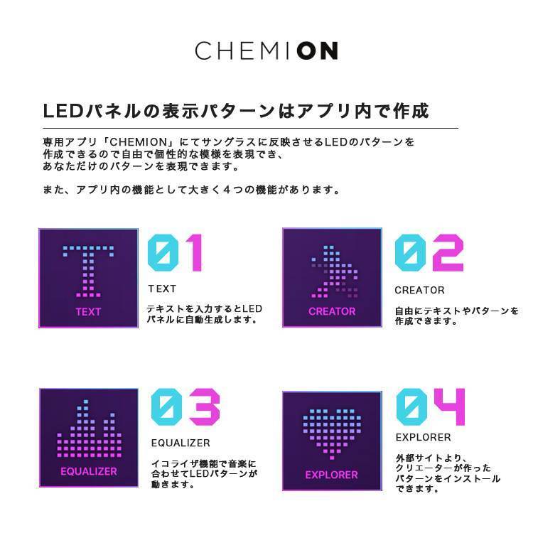 スマホと連動するウェアラブルデバイス Ledサングラスchemion Hndk ハナデカ編集部